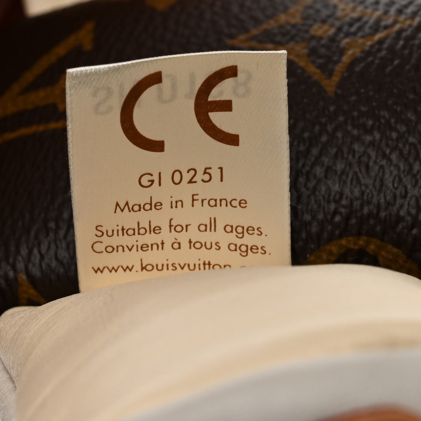 Calfskin Monogram Doudou Oscar Dog Beige