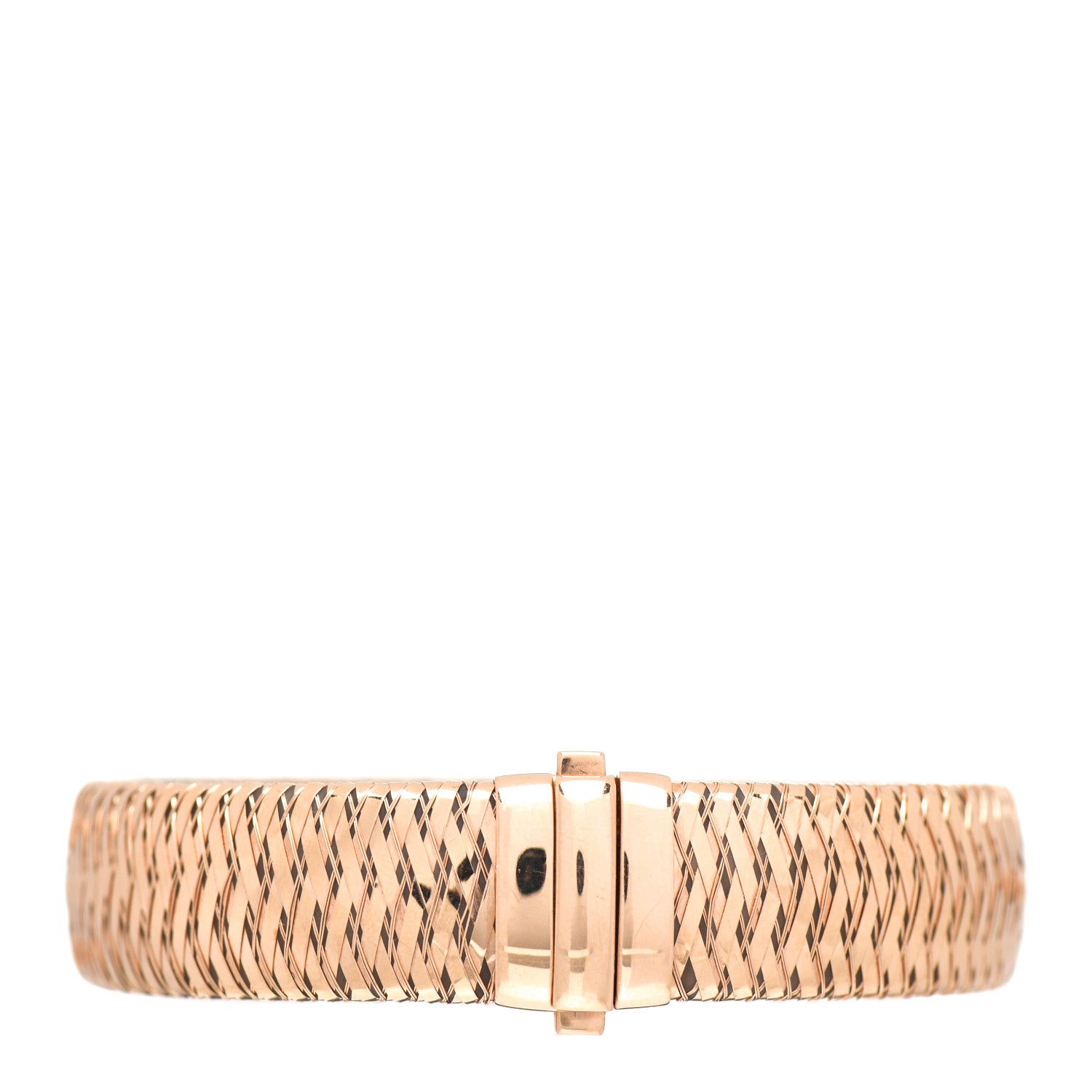 Roberto Coin 18K Rose Gold Primevera Flex Bangle Bracelet 3 of 4