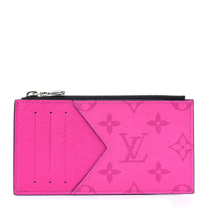 Louis Vuitton Taigarama Coin Card Holder Fuchsia 1 of 7