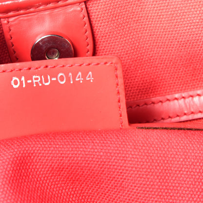 Christian Dior Coated Canvas Cannage Panarea Shopping Tote Red 12 of 17