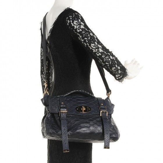 Silky Snake Print Alexa Nightshade Blue