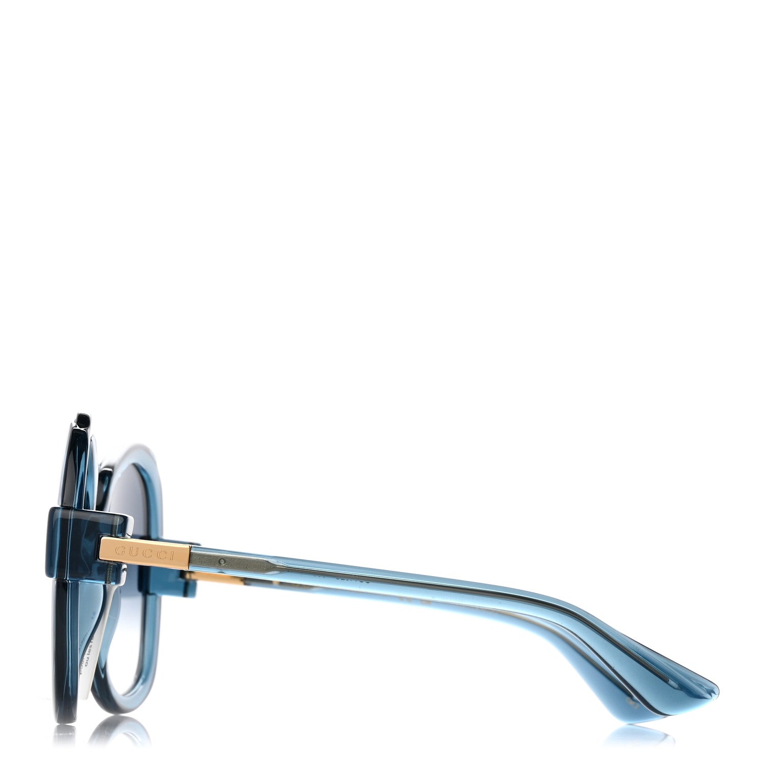 Gucci Acetate Round Sunglasses GG1432S Blue 3 of 9