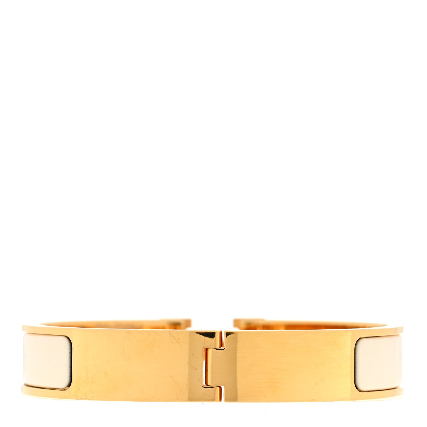 Hermes Enamel Narrow Clic Clac H Bracelet PM Creme 3 of 5