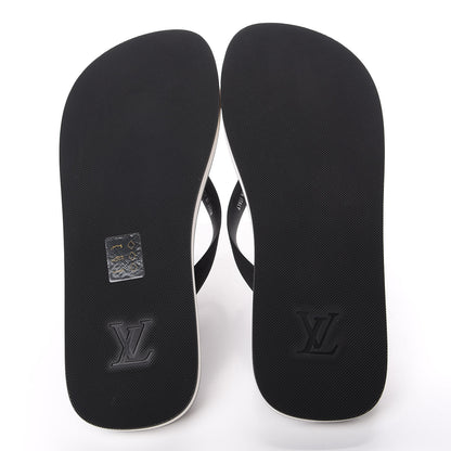 Louis Vuitton Rubber Monogram Mens Molitor Thong Sandals 8 Black 5 of 8