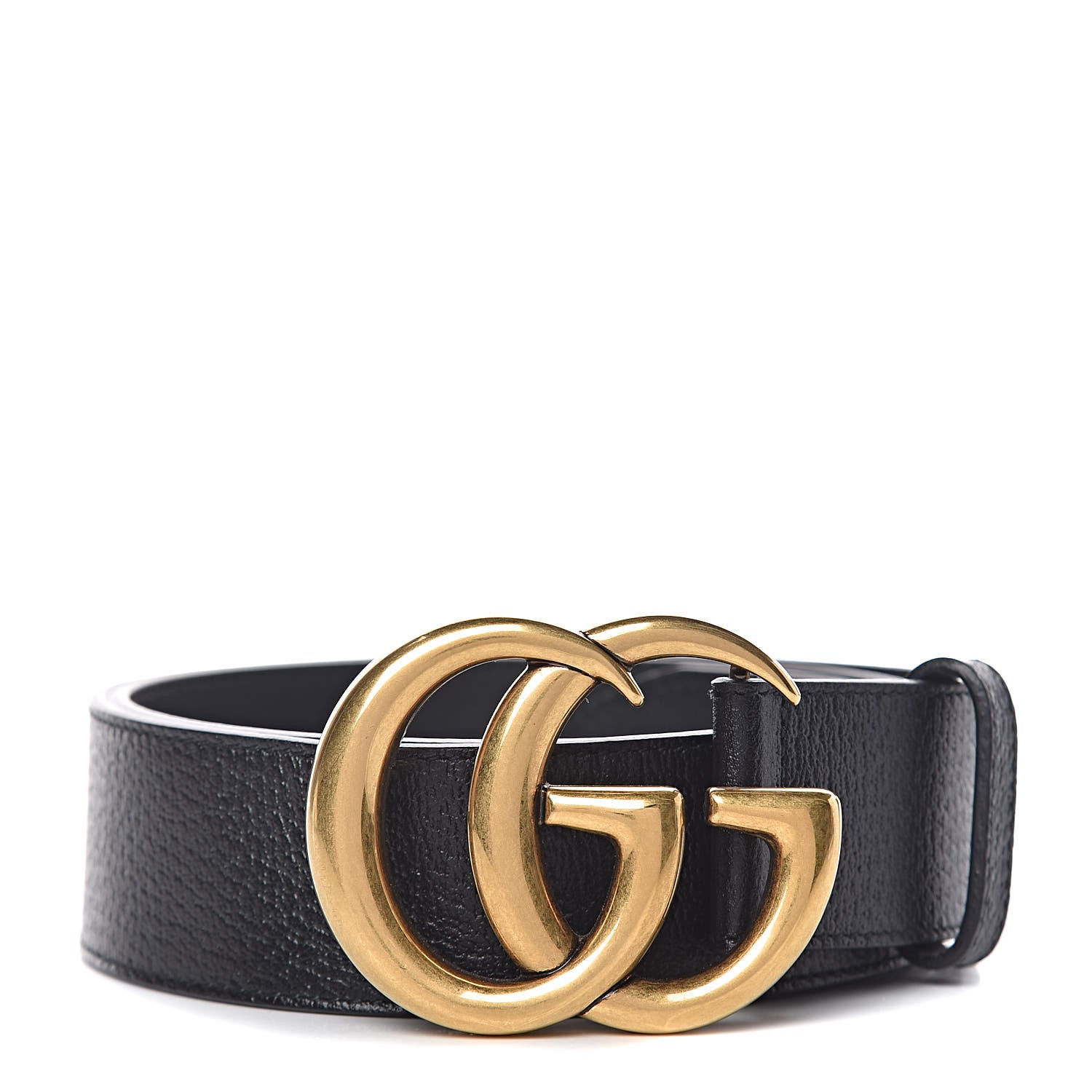 Gucci Textured Calfskin Double G 40mm Belt 85 34 Black 1 of 6