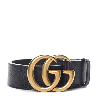 Gucci Textured Calfskin Double G 40mm Belt 85 34 Black 1 of 6