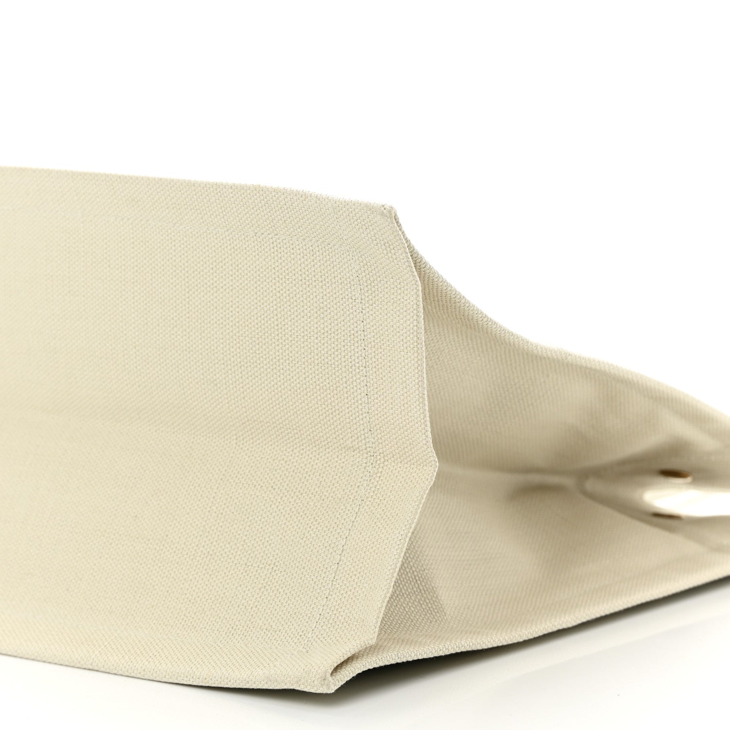 Saint Laurent Linen Calfskin Small Rive Gauche Tote Military Green Blanc Vintage 10 of 10