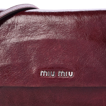 Miu Miu Vitello Shine Clutch Amaranto 16 of 16