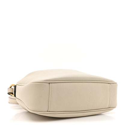 Gucci Softy Wonka Textured Dollar Calfskin Small Diana Shoulder Bag Mystic White Hibiscus Red 4 of 10