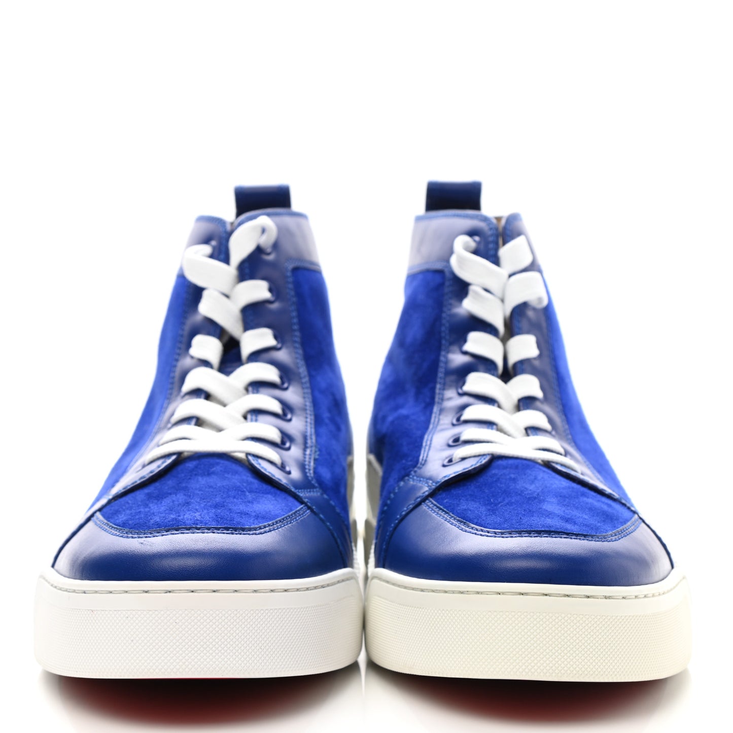 Suede Calfskin Mens Rankick Flat Sneakers 45.5 Azulejo