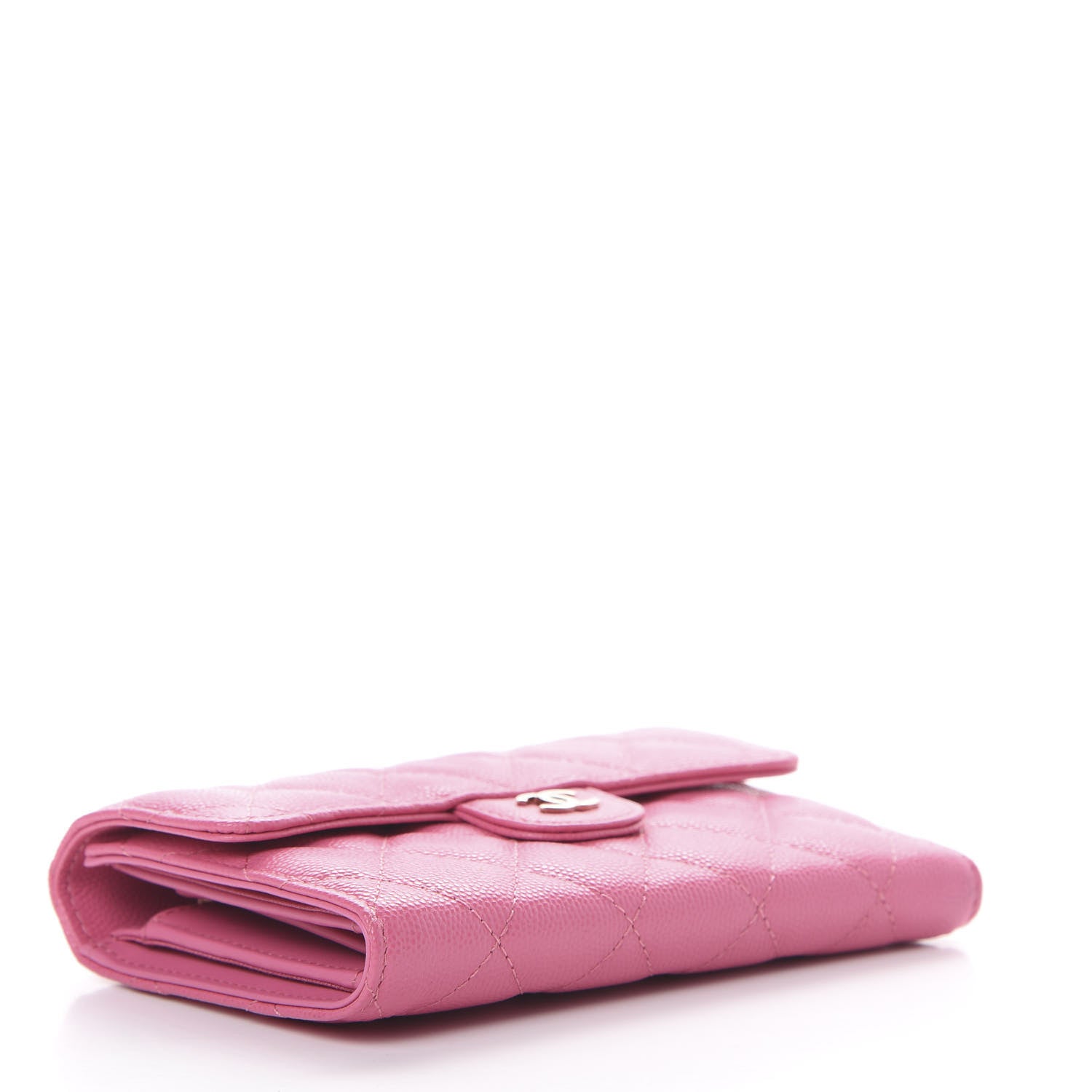 Chanel Caviar Quilted Small Flap Wallet Pink 3 of 9