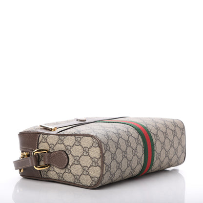 Gucci GG Supreme Monogram Web Small Ophidia Shoulder Bag Brown 4 of 7