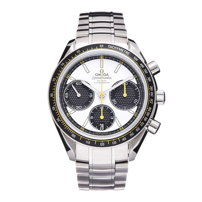 Omega Stainless Steel 40mm Speedmaster Racing Co-Axial Chronograph Automatic Watch White 326.30.40.50.04.001 1 of 7