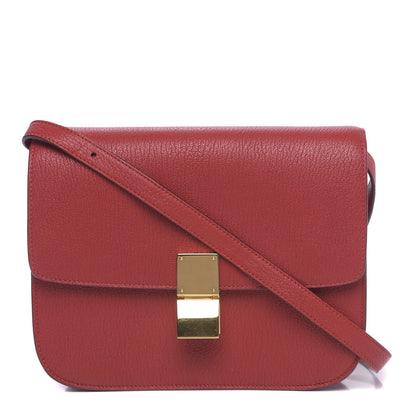 Celine Goatskin Medium Classic Box Flap Bag Carmin 1 of 10