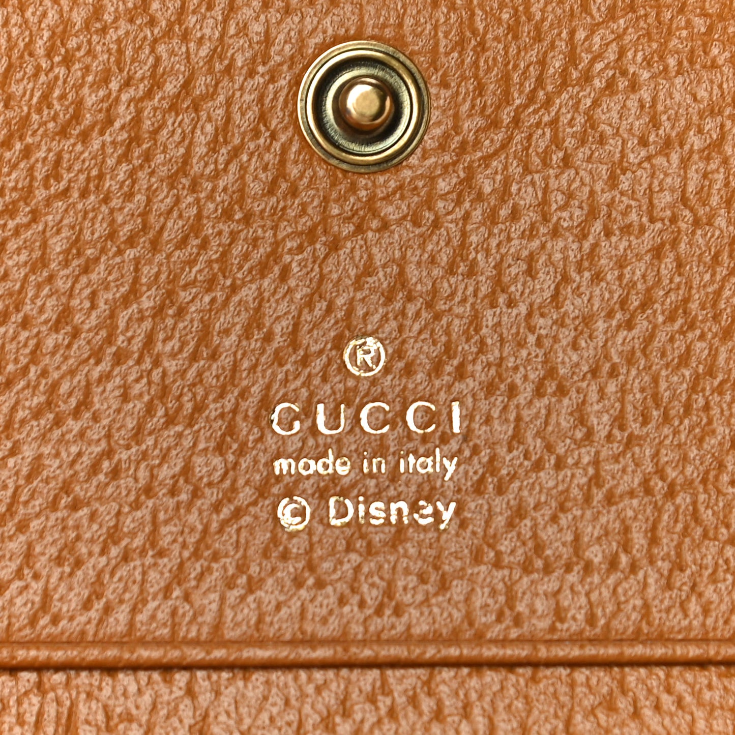 X DISNEY Mini Vintage GG Supreme Monogram Mickey Mouse Card Holder Wallet Beige Vintage Sun Oil