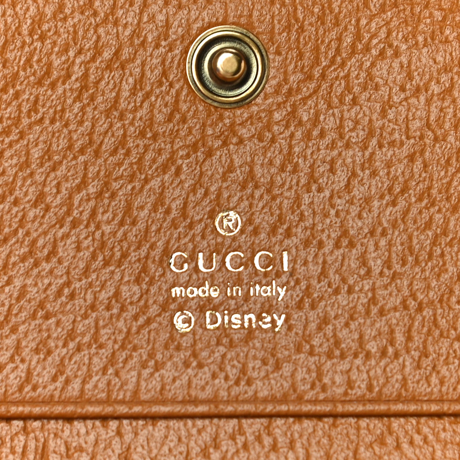 Gucci X DISNEY Mini Vintage GG Supreme Monogram Mickey Mouse Card Holder Wallet Beige Vintage Sun Oil 6 of 10