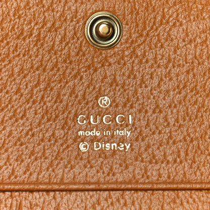 Gucci X DISNEY Mini Vintage GG Supreme Monogram Mickey Mouse Card Holder Wallet Beige Vintage Sun Oil 6 of 10