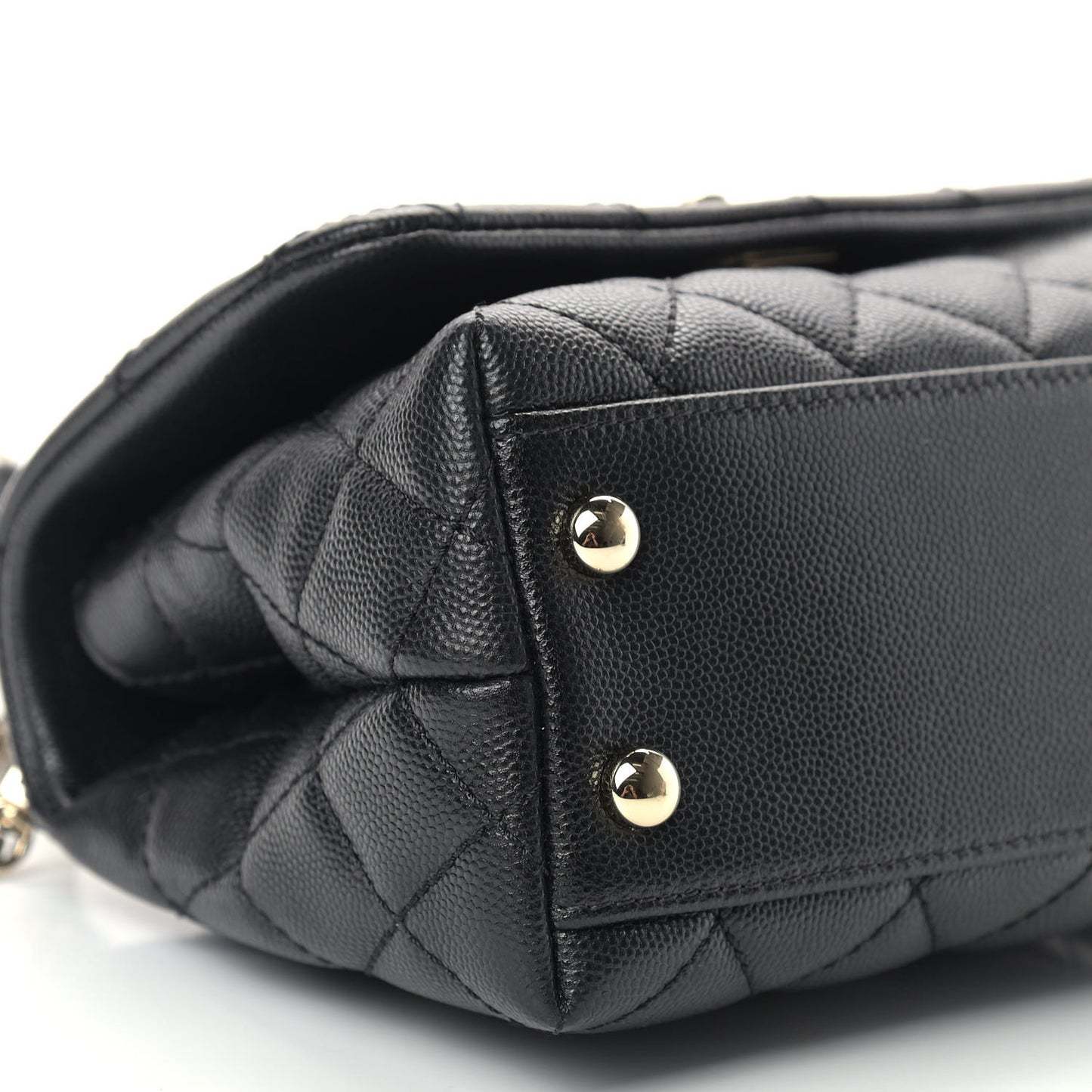 Caviar Quilted Extra Mini Coco Handle Flap Black