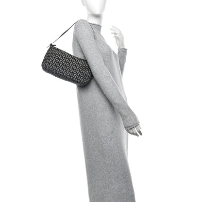 Fendi Zucchino Vitello Pochette Black White 2 of 10