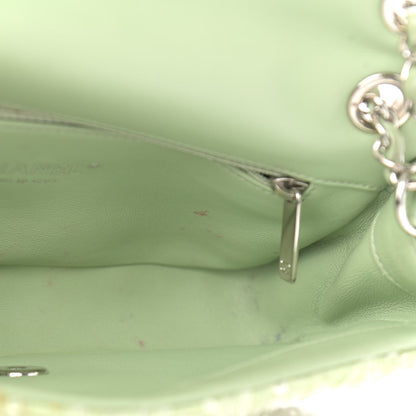Chanel Sequin Mini Waterfall Flap Green Light Green Yellow 13 of 16