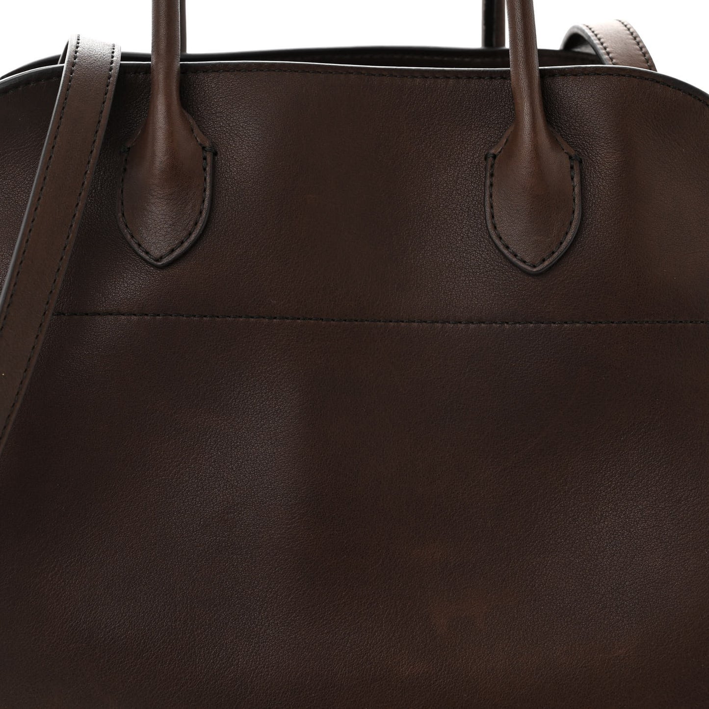 Polished Saddle Calfskin Soft Margaux 12 Deep Brown