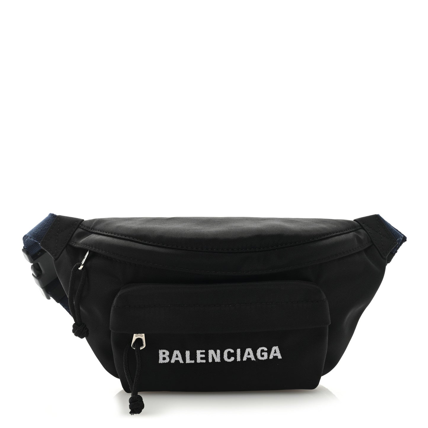 Sport Nylon Logo Embroidered Small Wheel Beltpack Black
