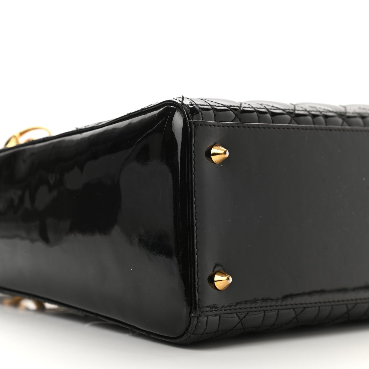 Patent Cannage Medium Lady Dior Black