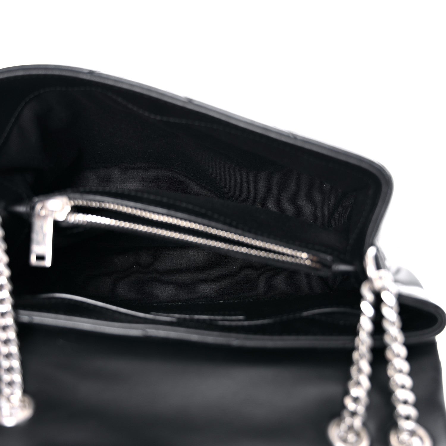 Saint Laurent Calfskin Y Quilted Monogram Small Loulou Chain Satchel Black 5 of 15