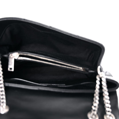 Saint Laurent Calfskin Y Quilted Monogram Small Loulou Chain Satchel Black 5 of 15