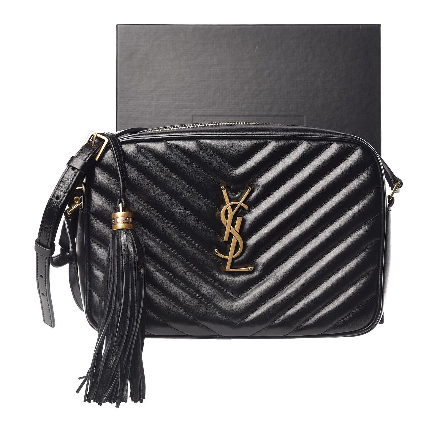 Calfskin Matelasse Monogram Lou Camera Bag Black