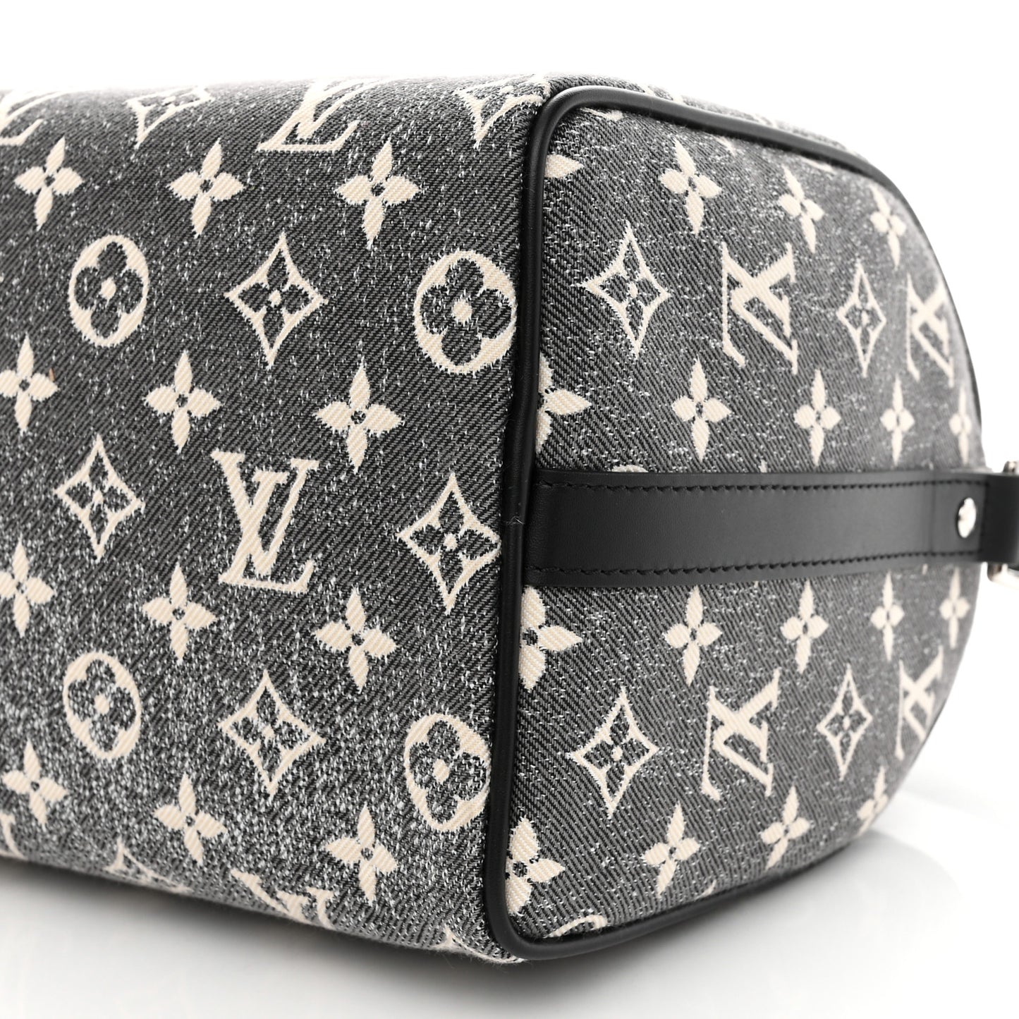 Denim Monogram Jacquard Speedy Bandouliere 25 Black