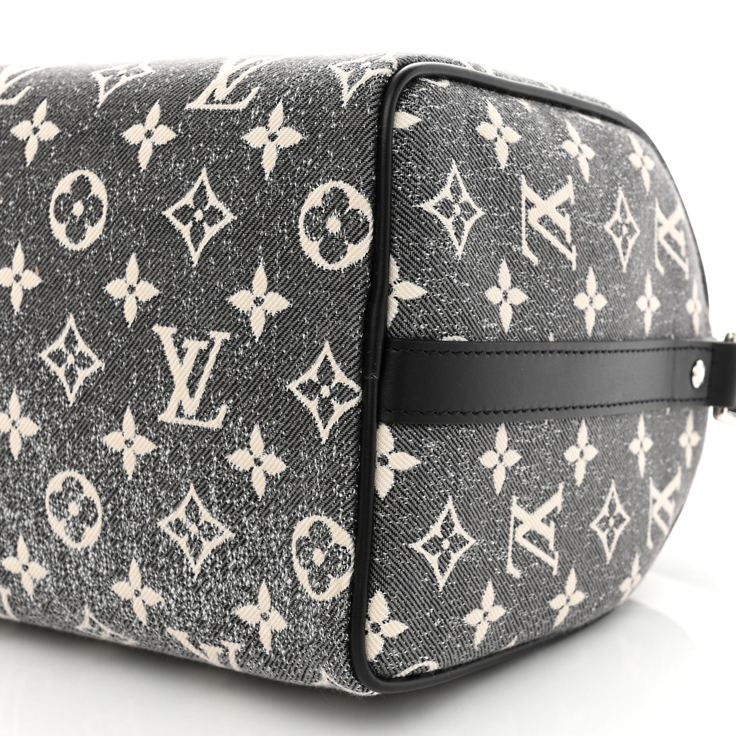 Louis Vuitton Denim Monogram Jacquard Speedy Bandouliere 25 Black 7 of 7