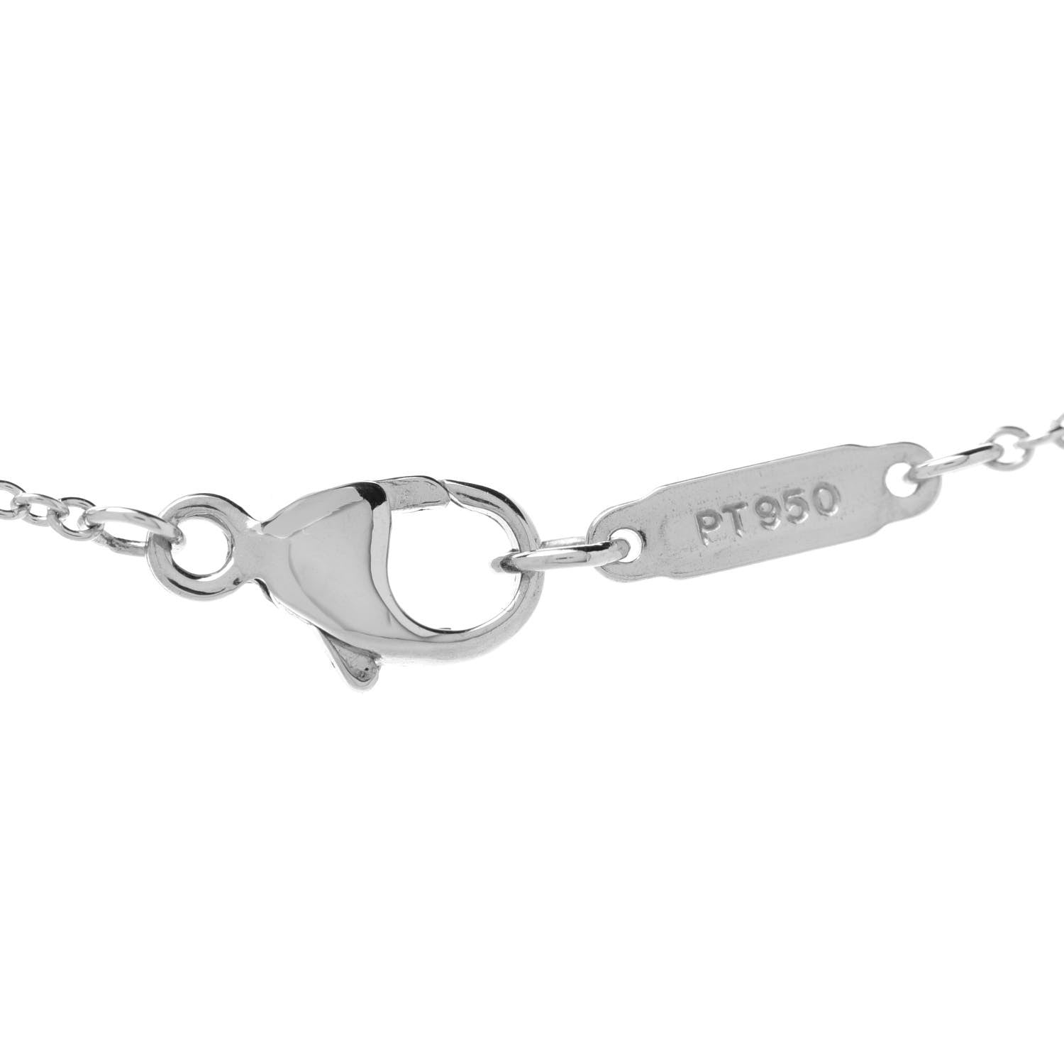 Tiffany Platinum Diamond Illusion Cross Pendant Necklace 6 of 8