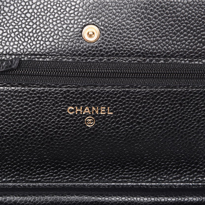 Chanel Caviar Quilted Wallet On Chain WOC Black 6 of 9
