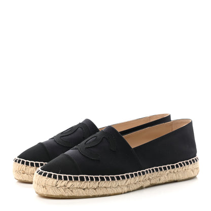 Chanel Satin Grosgrain CC Espadrilles 39 Black 3 of 10