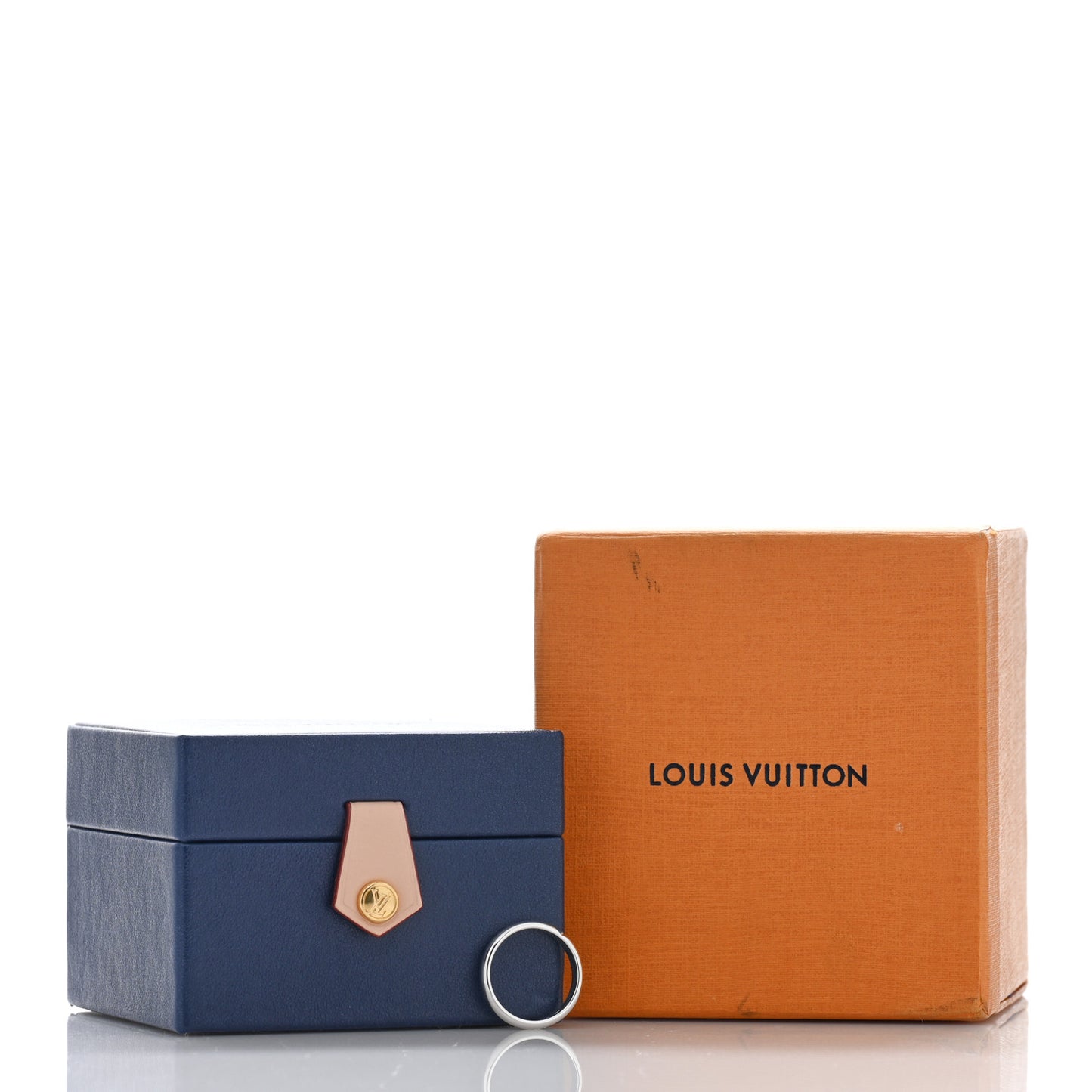 18K White Gold LV Volt Multi Wedding Band Ring 52 6