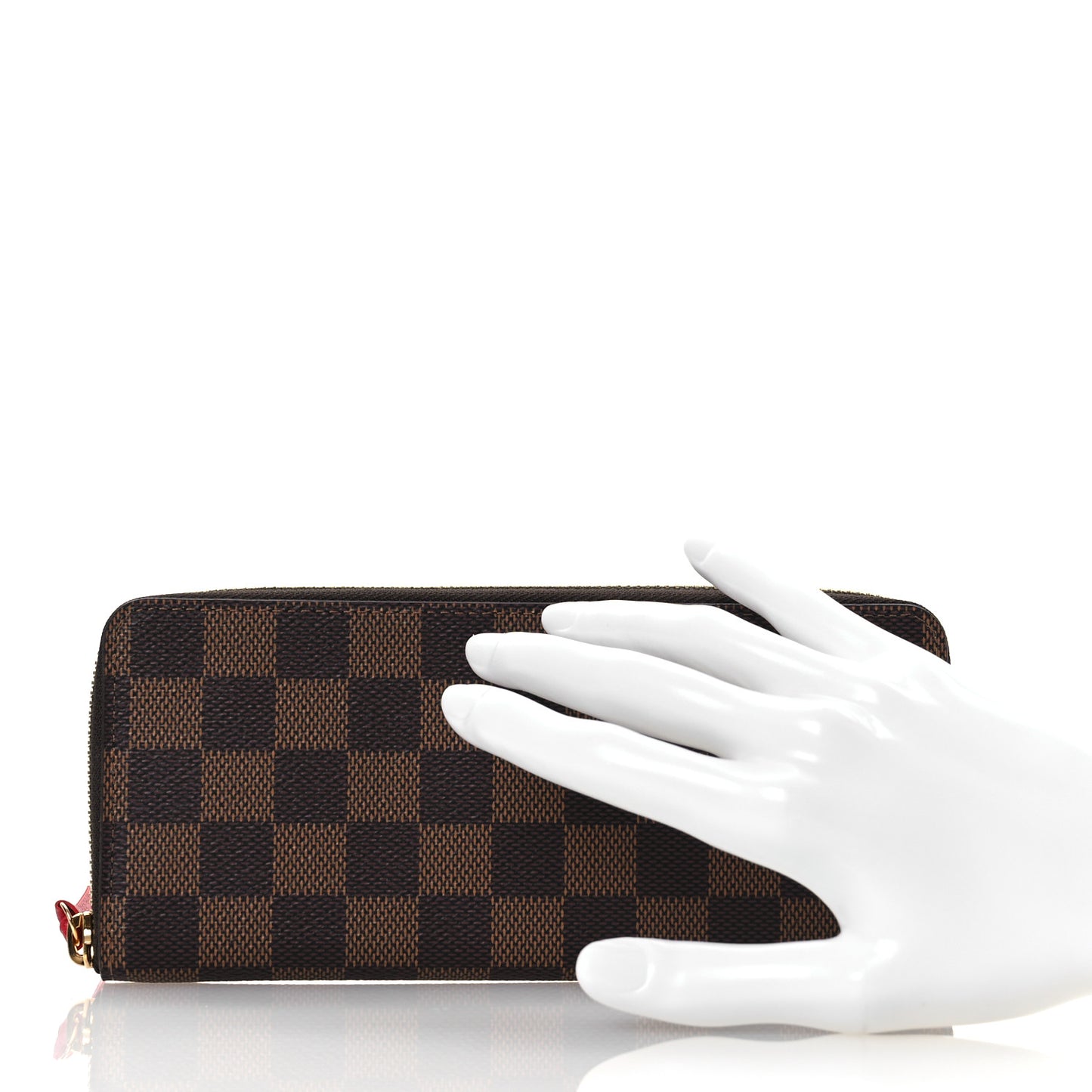 Damier Ebene Clemence Wallet Cherry