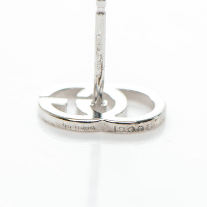 Gucci 18K White Gold GG Tissue Stud Earrings 5 of 5