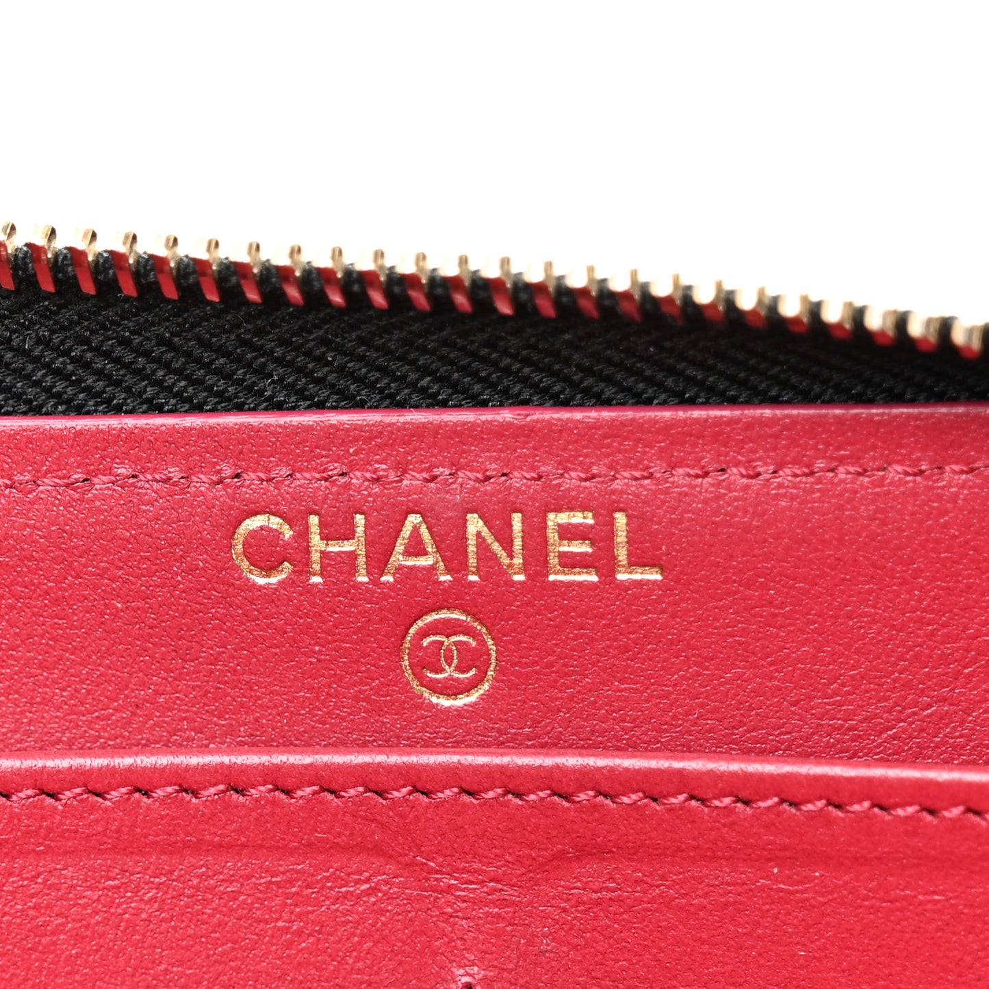 Lambskin Quilted 19 Long Zipped Around Wallet Black
