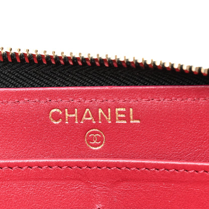 Chanel Lambskin Quilted 19 Long Zipped Around Wallet Black 6 of 10