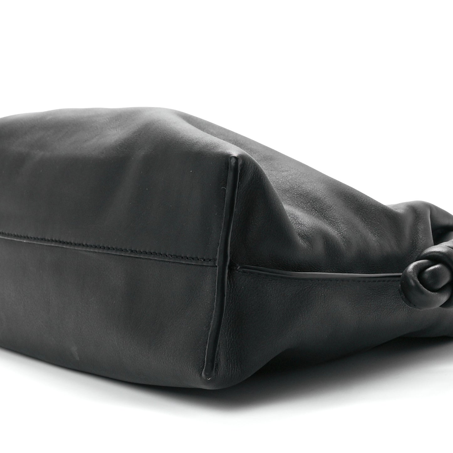 Calfskin Small Flamenco Knot Bag Black
