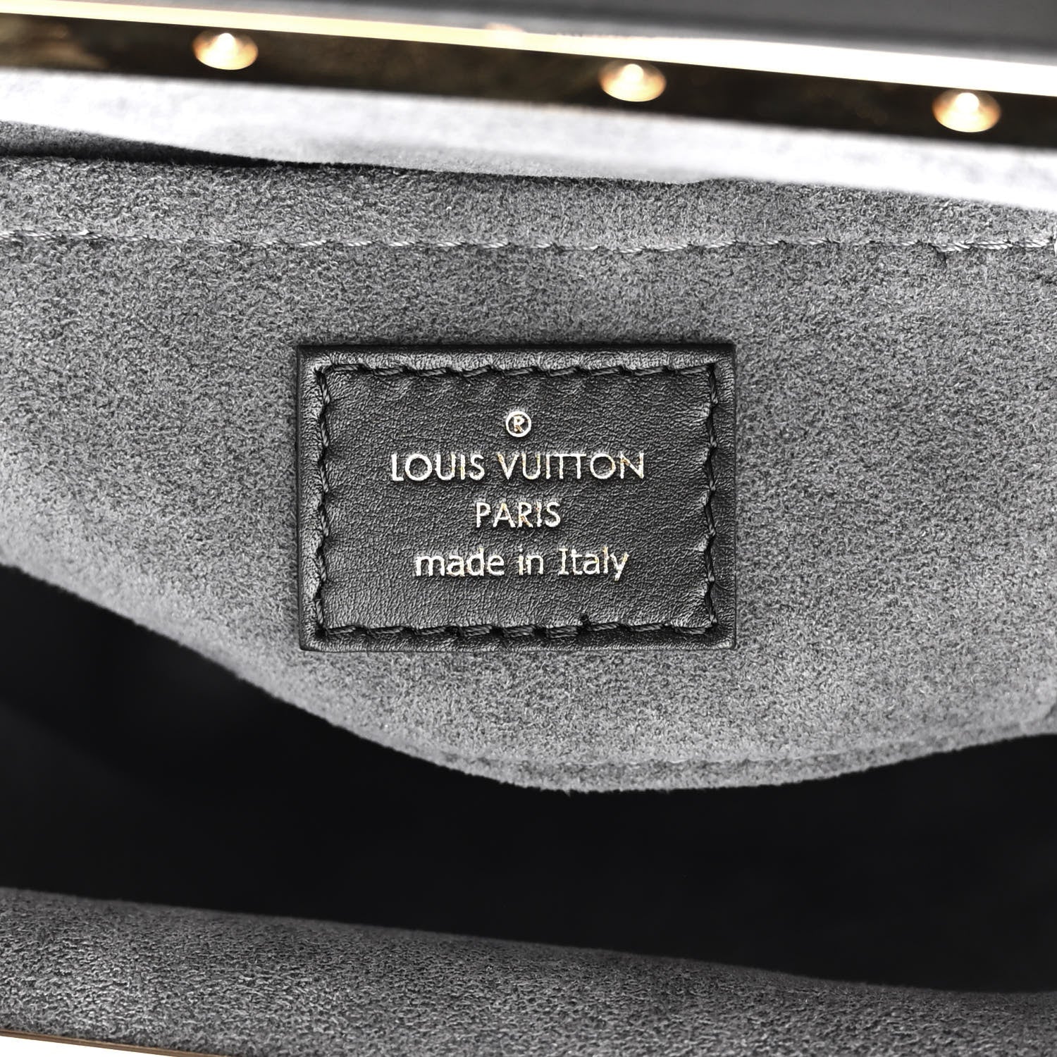 Louis Vuitton Calfskin Nanogram Embossed Clutch Black 6 of 9