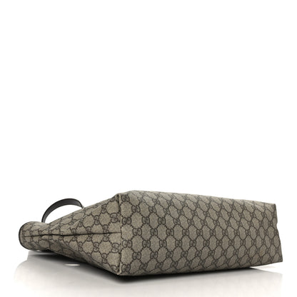 Gucci GG Supreme Monogram Medium Zippered Shopping Tote Dark Brown 4 of 9