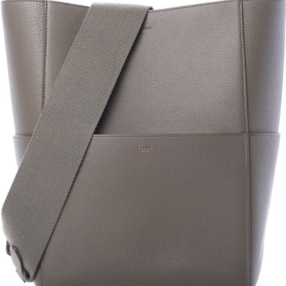Celine Soft Grained Calfskin Sangle Bucket Bag Taupe 8 of 11