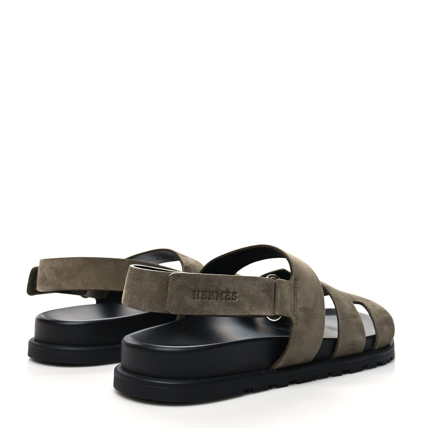 Hermes Suede Goatskin Mens Genius Sandals 42 Vert Toundra 4 of 9