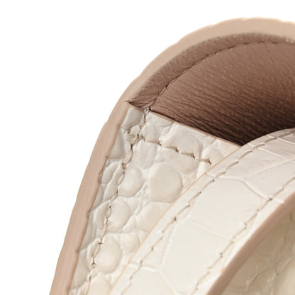 Alexander McQueen Crocodile Embossed Calfskin Four Ring Knuckle Crossbody Bag Soft Ivory 12 of 12