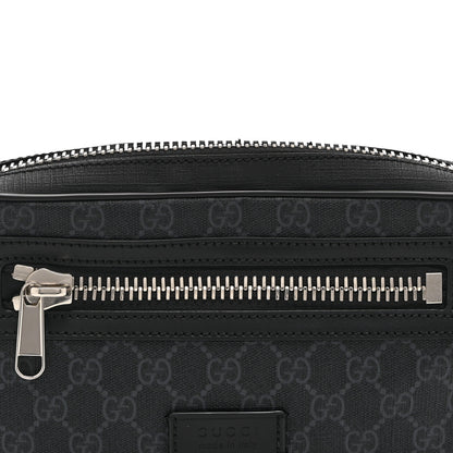 Gucci Soft GG Supreme Monogram Web Belt Bag Black Grey 9 of 11