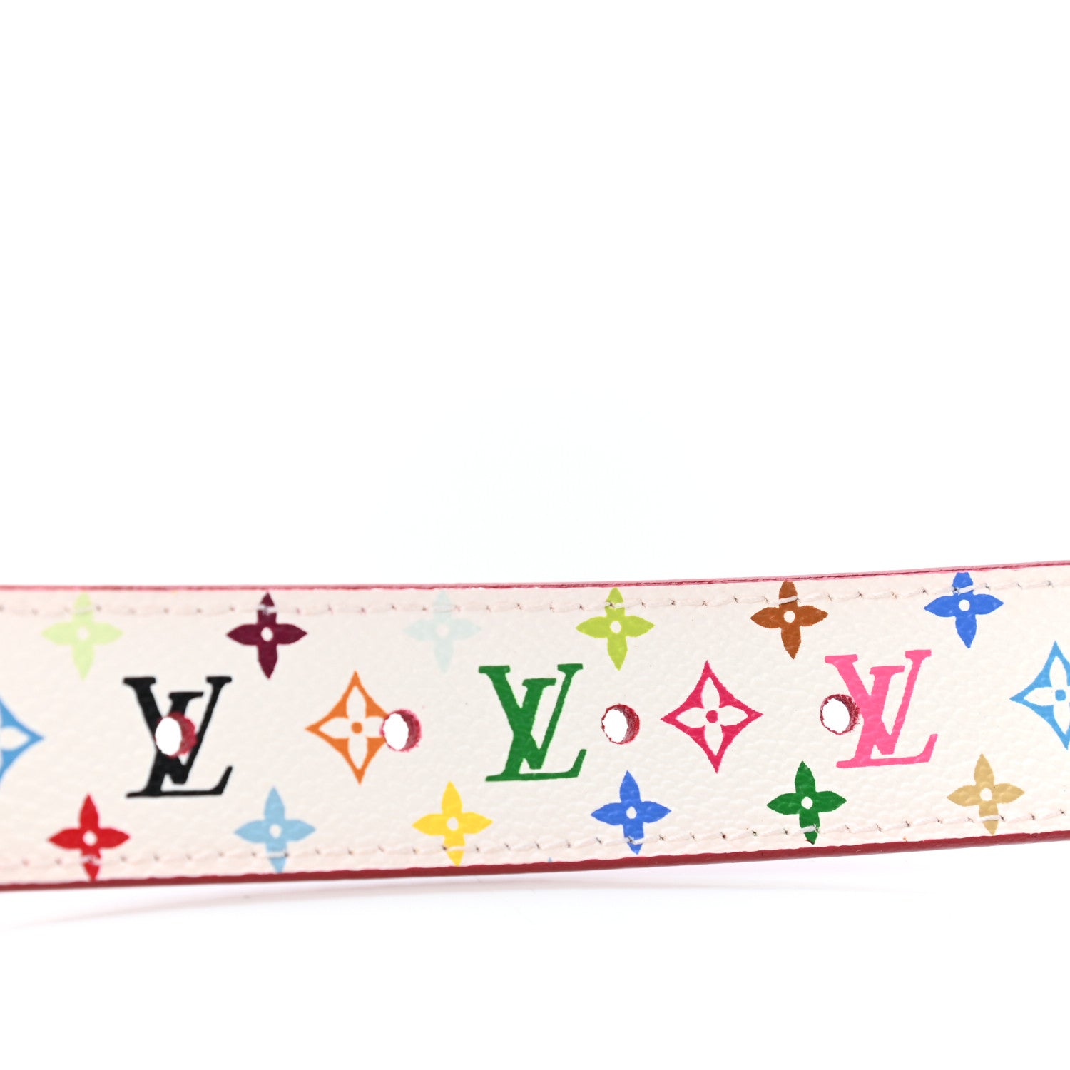 Louis Vuitton Monogram Multicolor LV Cut Reversible Belt 80 32 White Grenade 3 of 4