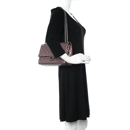 Chanel Metallic Aged Calfskin Quilted 2.55 Reissue 226 Flap Rose Fonce 2 of 12