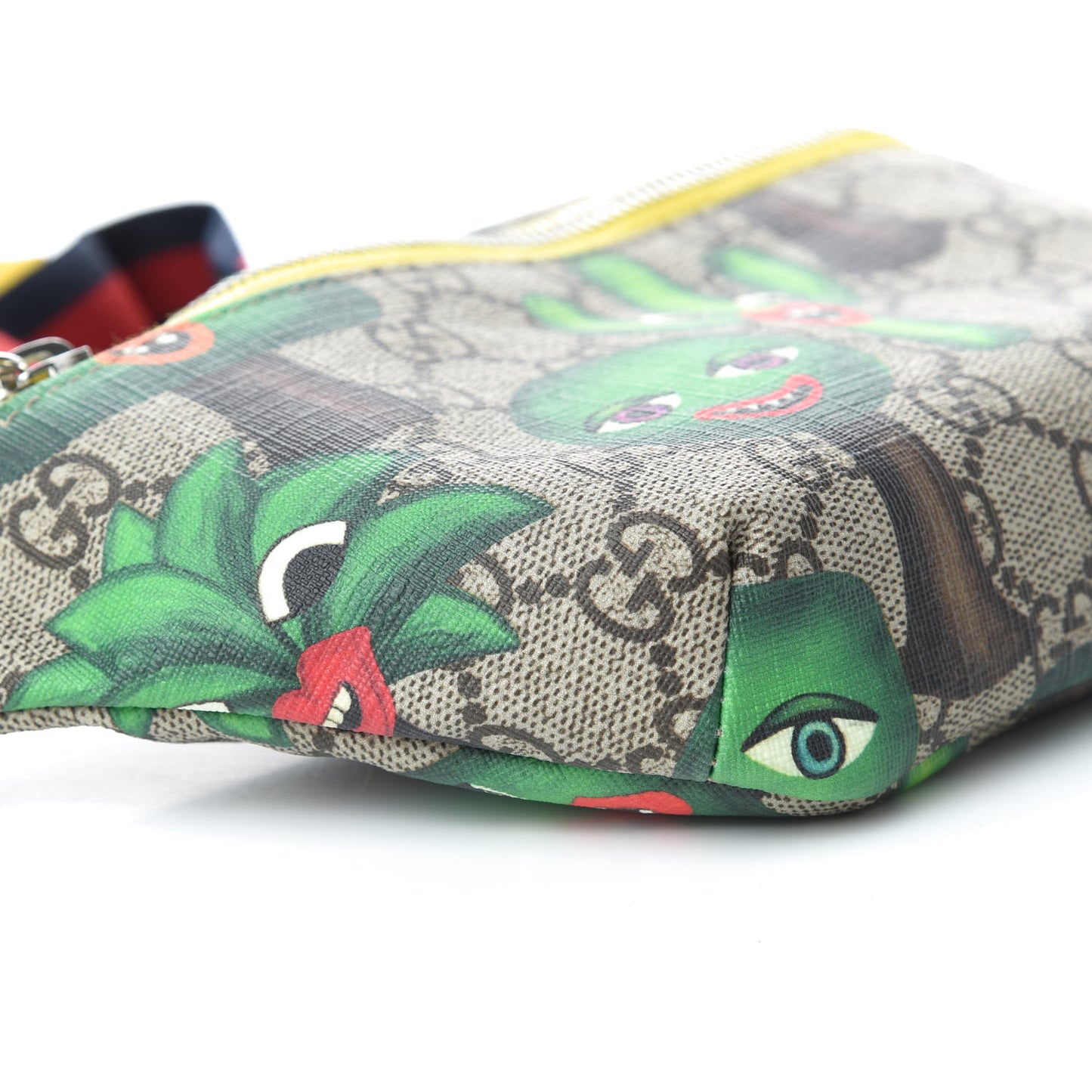 GG Supreme Monogram Smiling Plants Childrens Belt Bag Multicolor